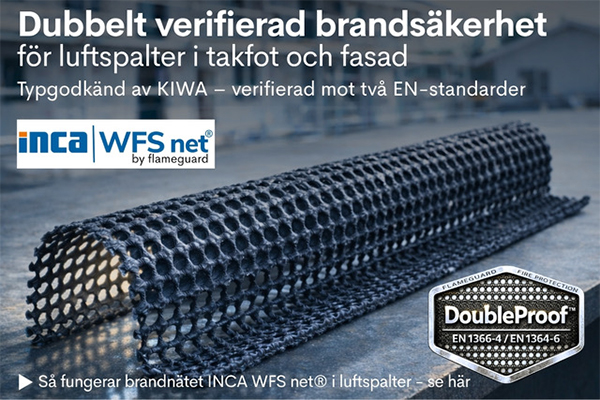 Dubbelt verifierat brandskydd i luftspalter